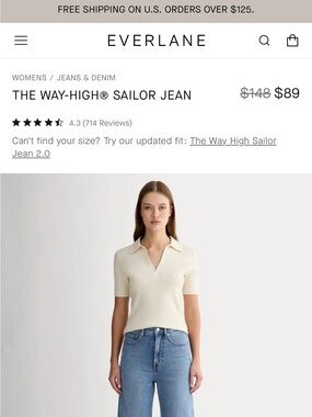 Everlane Light Blue High-Rise Sailor Jeans